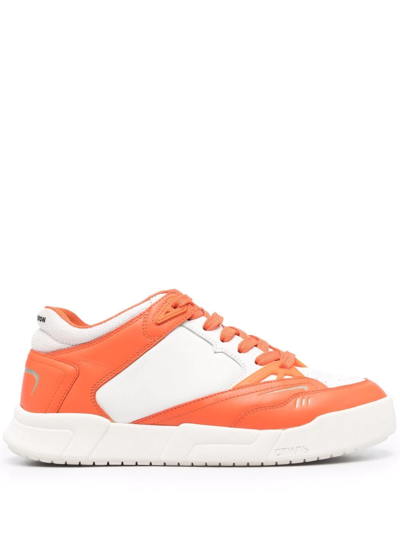 Heron Preston Leather & Mesh Low Top Sneakers In White