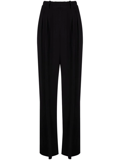 There Was One Pleat-detail Tailored Trousers In Black
