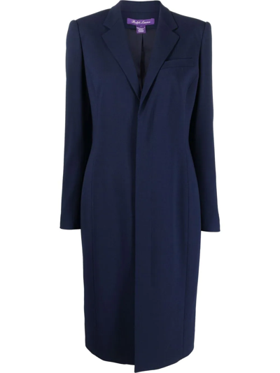 Ralph Lauren Kailyn Wool-blend Crepe Day Dress In Lux Navy