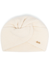 BALLY KNITTED TWIST-DETAIL HEAD-WRAP CAP