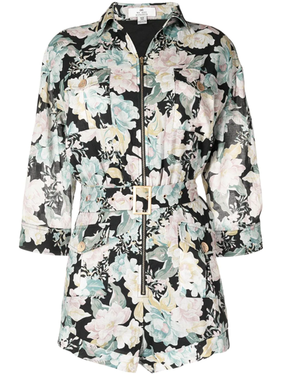 We Are Kindred Talulah Floral-print Playsuit In Green