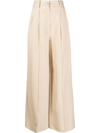 LOULOU STUDIO PLEATED STRAIGHT TROUSERS