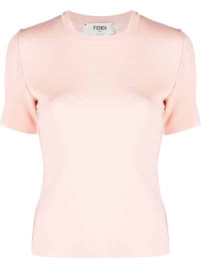 Fendi Round-neck T-shirt In Rosa