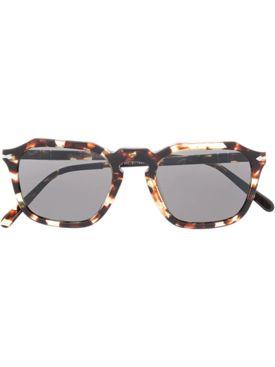 Persol Tortoiseshell Square-frame Sunglasses In Brown