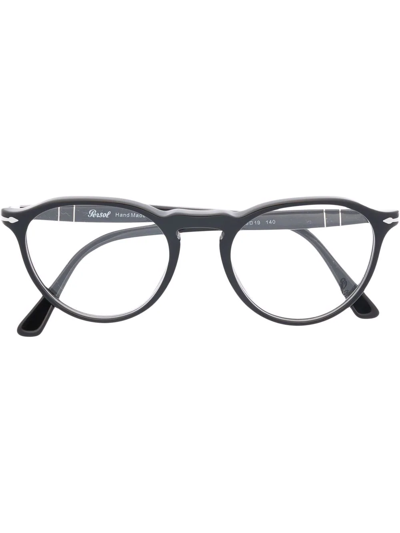 Persol Round-frame Glasses In Schwarz