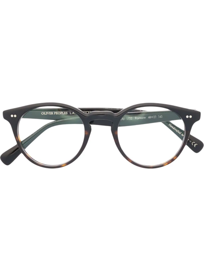Oliver Peoples Romare Round-frame Glasses In Black