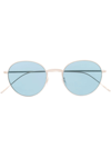 Oliver Peoples Altair Round-frame Sunglasses In Gold