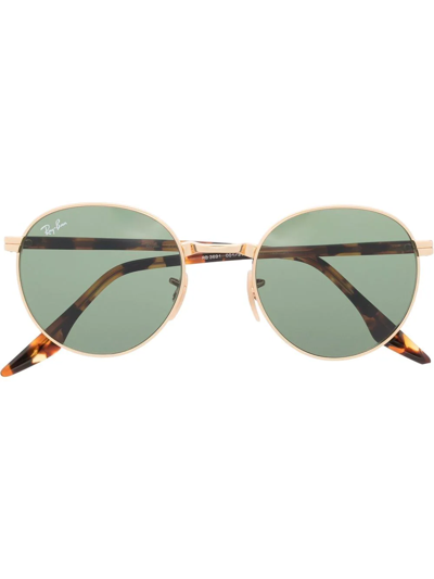 Ray Ban Tortoise Round-frame Sunglasses In Brown
