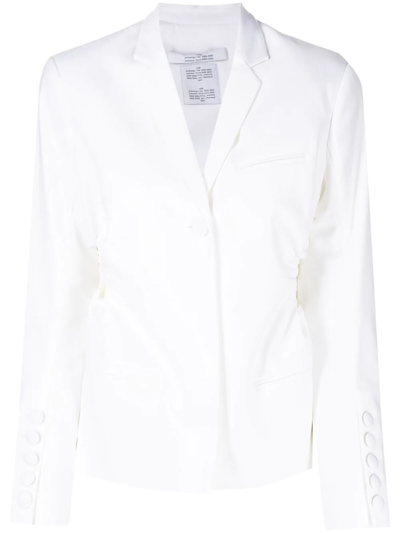 Rokh Cut Out Tailored Blazer In Weiss