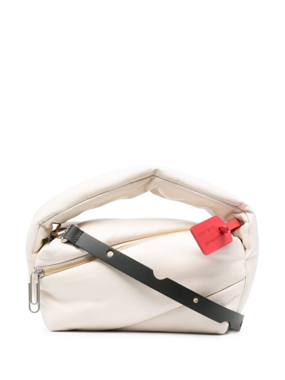 Off-white Pump Padded Clutch Bag In Nude