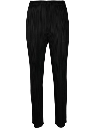 ISSEY MIYAKE ELASTICATED-WAIST SLIP-ON STRAIGHT TROUSERS