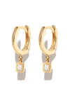 Dana Rebecca Designs 14k Yellow Gold Sadie Pearl Mini Diamond Huggie Earrings In Gold