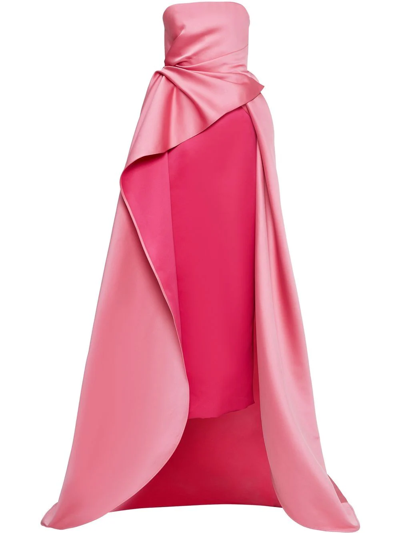 carolina herrera asymmetric layered dress In Pink The fitted bodice flows Occasion:VALENTINES DAY Birthday Queen Dresses for Color:Feathers & All