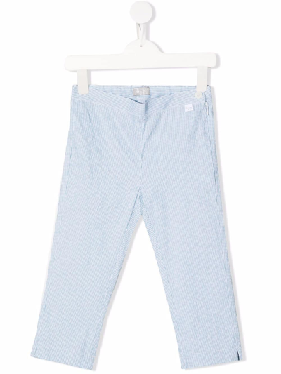 Il Gufo Kids' Gingham-check Print Trousers In Blue