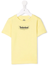 Timberland Logo Print T-shirt In Yellow