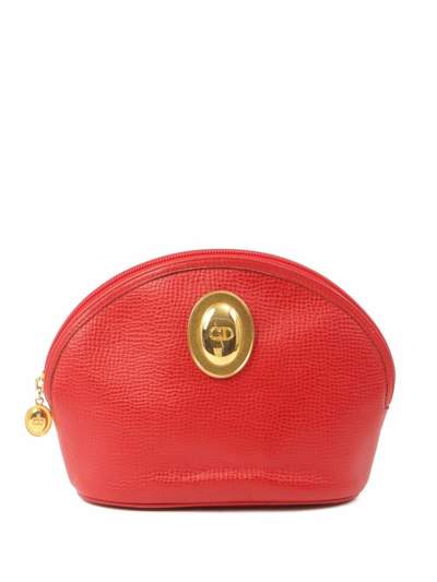 Pre-owned Dior Cd Plaque Accessories Bag In Red