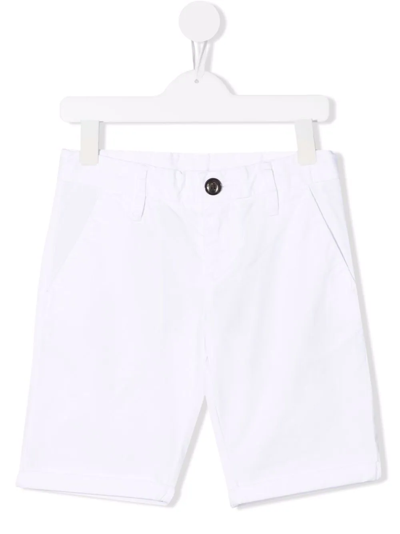Sun 68 Kids' Straight-leg Bermuda Shorts In White