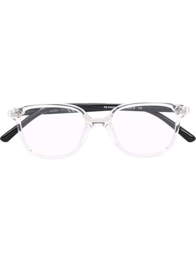 Ray-ban Junior Kids' Transparent-frame Glasses In White