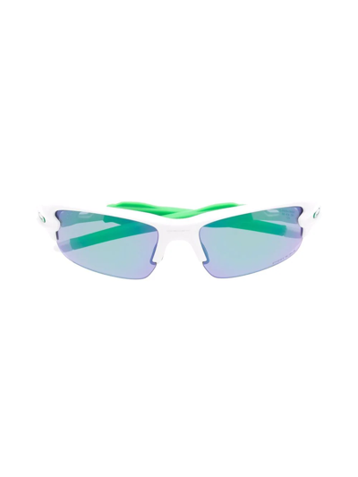 Oakley Kids' Flak Xxs Rectangle-frame Sunglasses In White