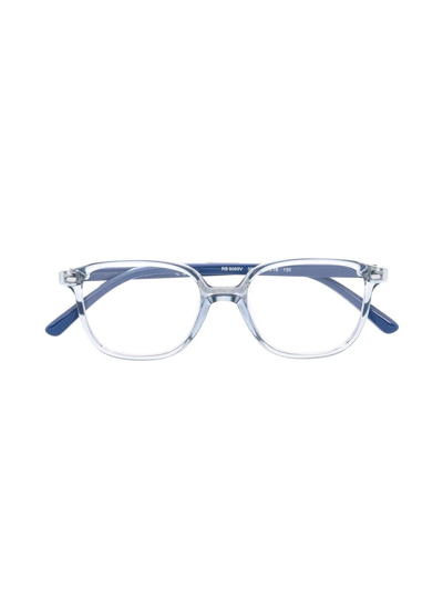 Ray-ban Junior Kids' 透明镜框眼镜 In Blue