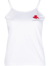 Dsquared2 Maple Leaf Logo-print Vest Top In White