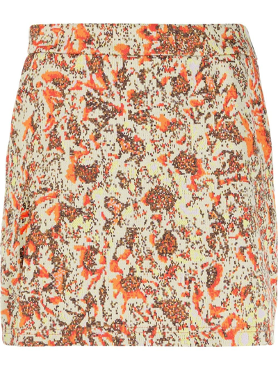 Ambush Floral Jacquard Mini Skirt In Neutrals