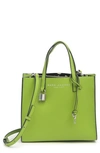 Marc Jacobs Mini Grind Coated Leather Tote In Peridot
