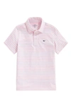 Vineyard Vines Kids' St. Jean Stripe Sankaty Performance Polo In Multi Stripe