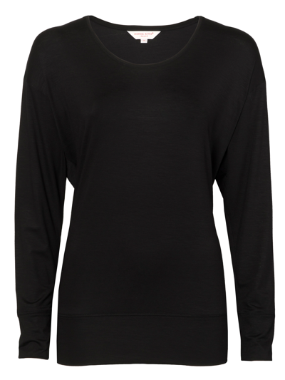 Derek Rose Women's Long Sleeve Lounge T-shirt Carla Micro Modal Black