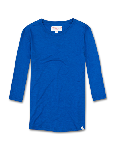 Derek Rose Women's 3/4 Sleeve T-shirt Carla Micro Modal Cobalt