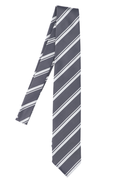 Cesare Attolini Striped Silk Tie In Multicolor
