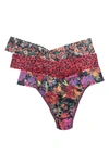 Hanky Panky Original Rise Lace Thongs In Tosn