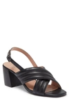 Linea Paolo Isabel Strappy Crossover Faux Leather Sandal In Black