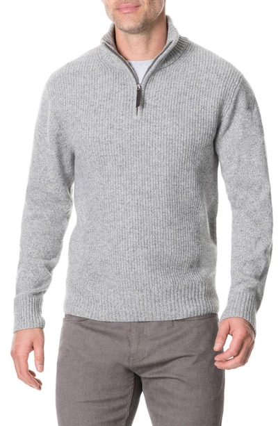 Rodd And Gunn Charlestown Quarter Zip Sweater In Smoke