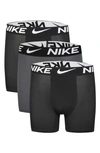 Nike Kids' Essential Dri-fit Micro Assorted 3-pack Boxer Briefs In Multicolor