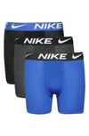 NIKE KIDS' ESSENTIAL DRI-FIT MICRO ASSORTED 3-PACK BOXER BRIEFS