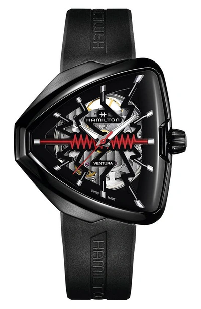 Hamilton Elvis80 Skeleton Automatic Mens Watch H24535331 In Black