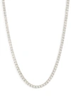 Shymi Classic Cubic Zirconia Tennis Necklace In Silver