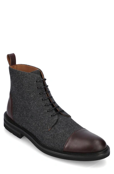 Taft Boot In Grey/ Oxblood