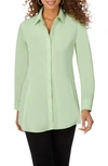 Foxcroft Cici Non-iron Tunic Blouse In Sage Garden