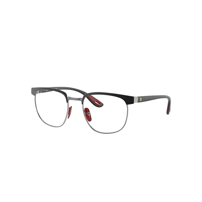 Ray Ban Rb3698vm Scuderia Ferrari Collection Eyeglasses Matte Black Frame Clear Lenses Polarized 51-20