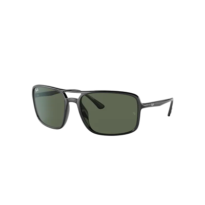 Ray Ban Rb4375 Sunglasses Black Frame Green Lenses 60-18