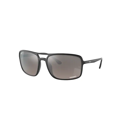 Ray Ban Rb4375 Chromance Sunglasses Matte Black Frame Grey Lenses Polarized 60-18