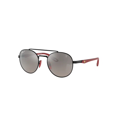 Ray Ban Rb3696m Scuderia Ferrari Collection Sunglasses Matte Black Frame Grey Lenses Polarized 51-20