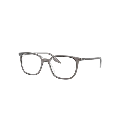 Ray Ban Rb5362 Optics Eyeglasses Grey On Transparent Frame Clear Lenses Polarized 54-18