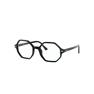 Ray Ban Britt Eyeglasses Shiny Black Frame Clear Lenses 54-20