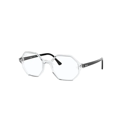 Ray Ban Britt Eyeglasses Shiny Black Frame Clear Lenses 54-20