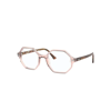 Ray Ban Britt Eyeglasses Shiny Transparent Brown Frame Clear Lenses 54-20 In Glänzendes Transparentes Braun