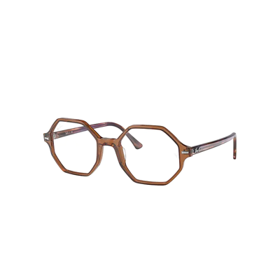Ray Ban Britt Eyeglasses Striped Violet Havana Frame Clear Lenses Polarized 52-20
