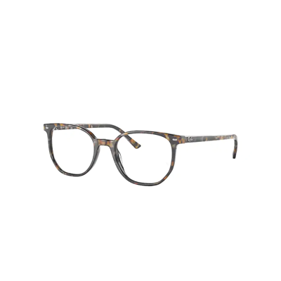 Ray Ban Elliot Optics Eyeglasses Brown/grey Havana Frame Clear Lenses Polarized 52-19 In Brown&#47grey Havana